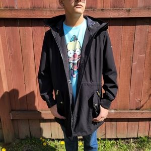 Calvin Klein Breathable Stretch Hooded Duck Tail Rain Jacket Women's Size XL